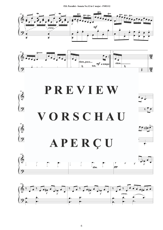 Produktgalerie: Seite 7 von 9 Sonate Nr. 12 in C-Dur, , Klavier Solo