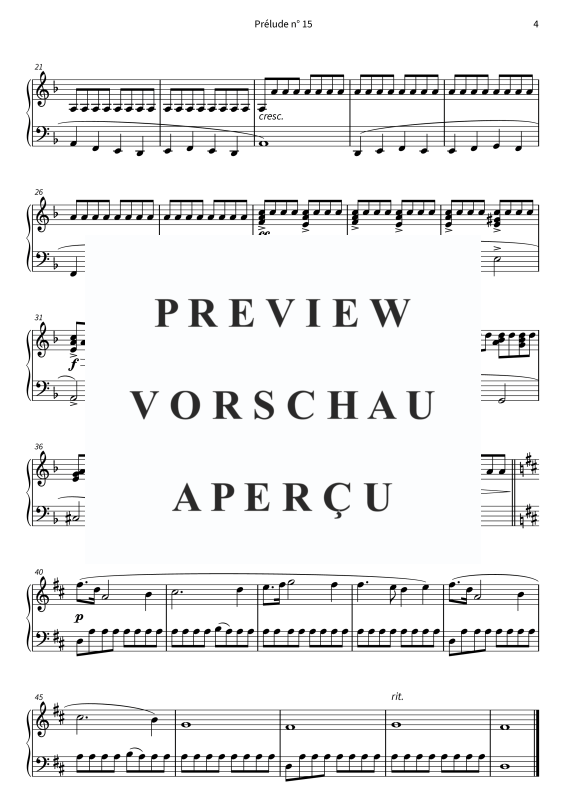 Produktgalerie: Seite 6 von 6 Prélude n° 15 - Prélude de la goutte d´eau - Édition pour piano simplifiée, , Klavier Solo