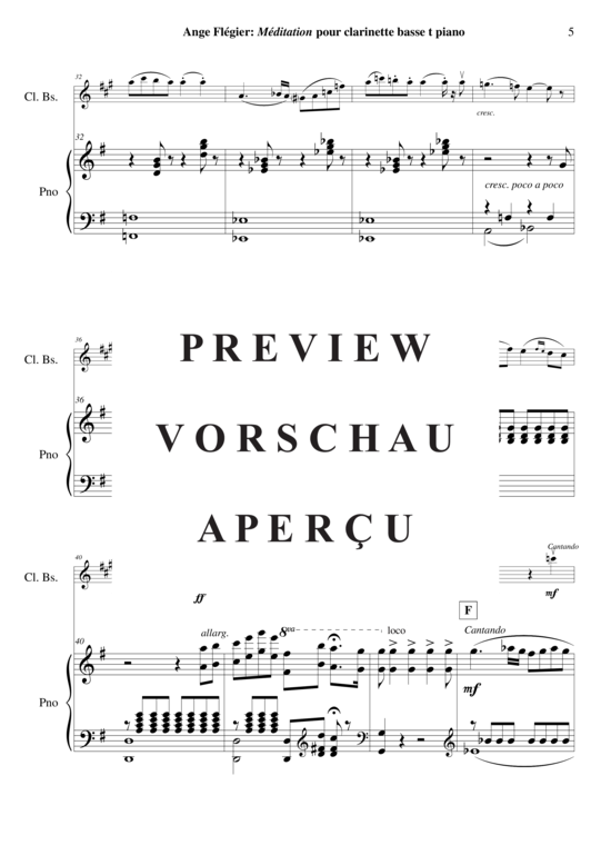 Product gallery: Page 6 of 15 Méditation , , (bass clarinet + piano)