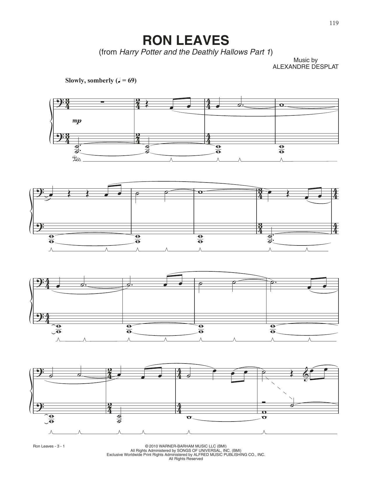 Produktbild zu: Ron Leaves (from Harry Potter And The Deathly Gallows, Pt. 1)