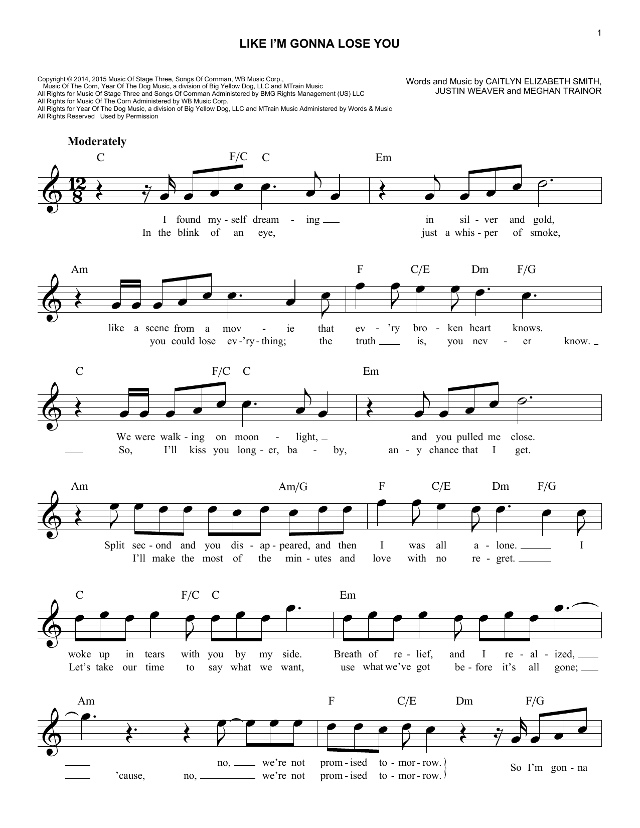 Produktgalerie: Seite 1 von 1 Like I'm Gonna Lose You, Meghan Trainor