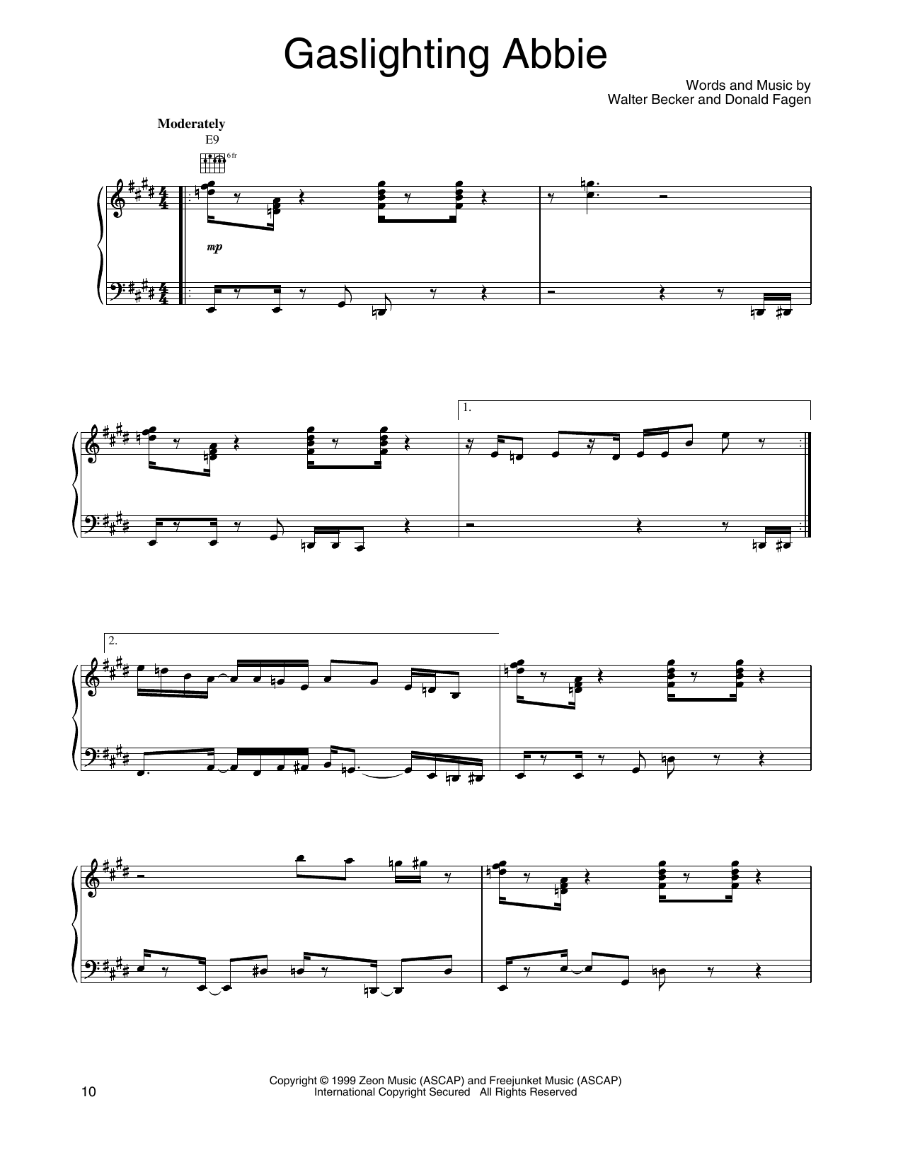 Produktgalerie: Seite 1 von 1 Gaslighting Abbie, Steely Dan, Gesang, Gitarre, Klavier