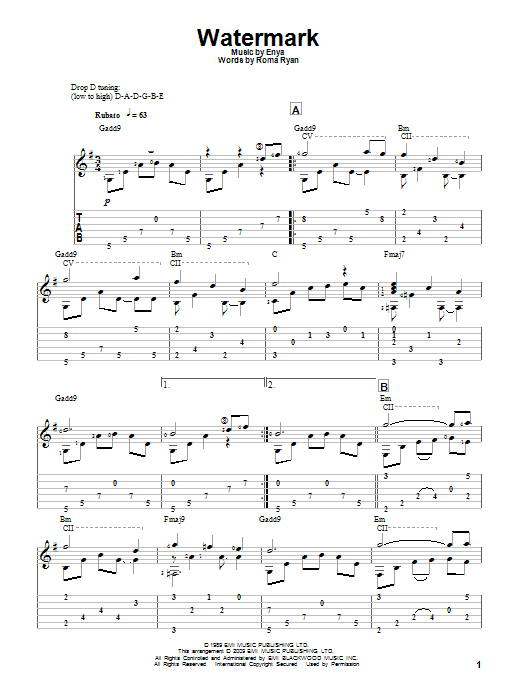Produktgalerie: Seite 1 von 1 Watermark, Enya, Gitarre