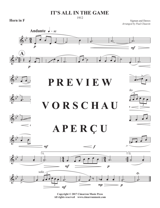 Produktgalerie: Seite 8 von 10 It´s All in the Game , , (Blechbläserquintett)