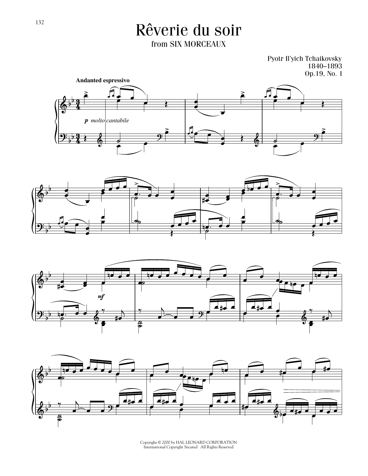 Produktbild zu: Reverie Du Soir, Op. 19, No. 1