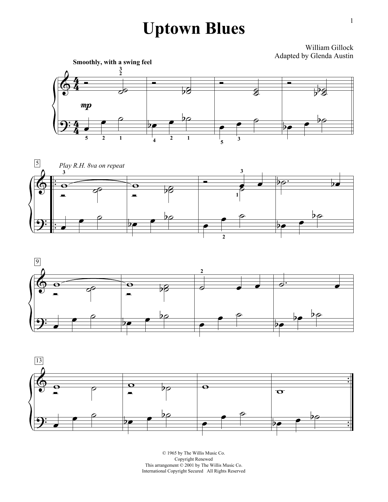 Product picture to: Uptown Blues (Simplified) (adapted by Glenda Austin)
