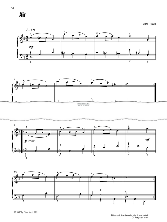 Produktgalerie: Seite 1 von 1 Air (Best of Grade 1 Piano), Henry Purcell, Klavier