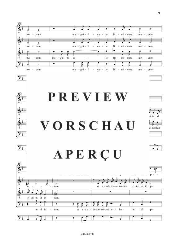 gallery: Benedicam Dominum, , (Gemischter Chor SATB + BC)