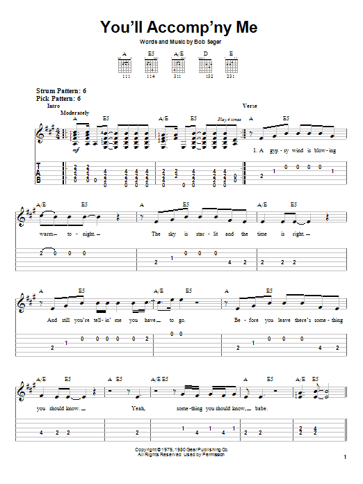 Product gallery: Page 1 of 1 You'll Accomp'ny Me, Bob Seger