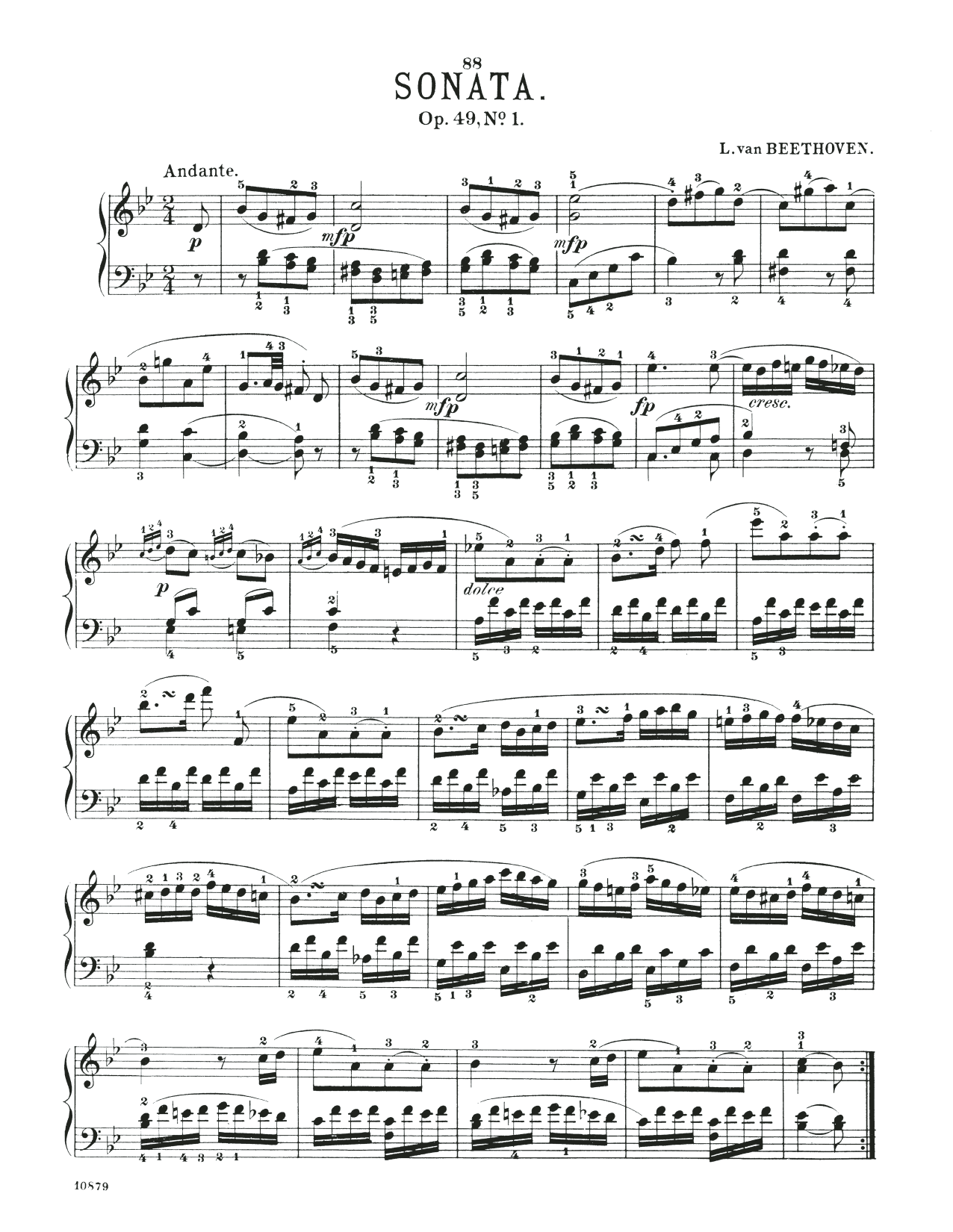 Produktbild zu: Sonatina, Op. 49, No. 1