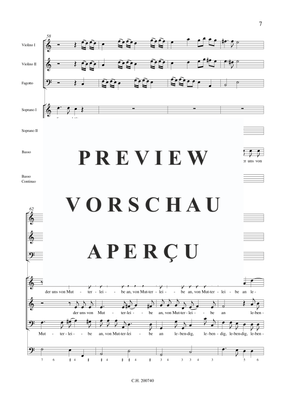 gallery: Nun danket alle Gott - Concerto a 6, , (mixed ensemble SSB, 2x violin, bassoon and BC)