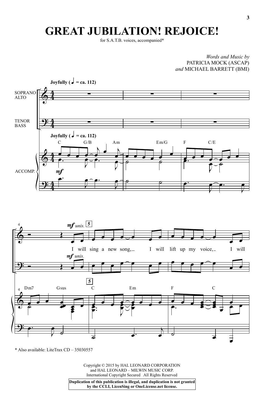 Produktbild zu: Great Jubilation! Rejoice!