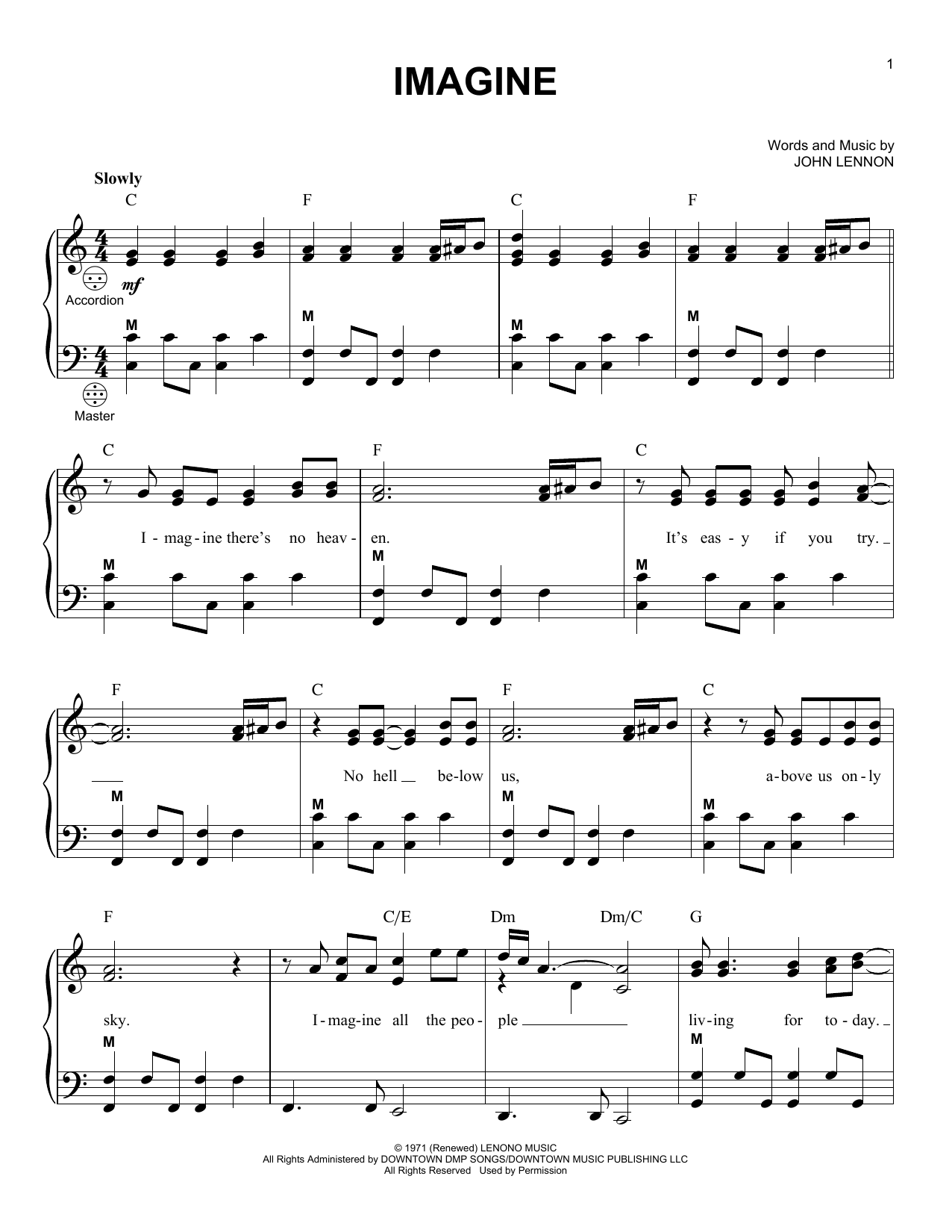 Produktgalerie: Seite 1 von 1 Imagine, John Lennon, Akkordeon