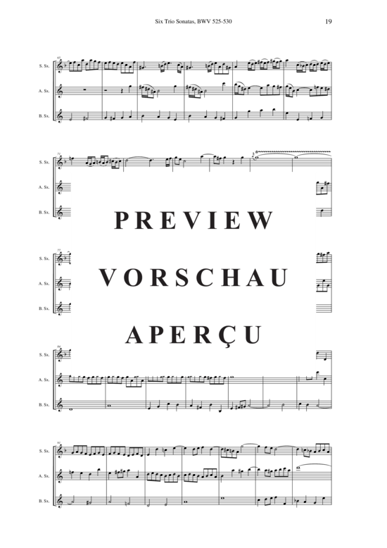 Product gallery: Page 20 of 21 Six Trio Sonatas, BWV 525-530 , , (Saxophone Trio SAB)