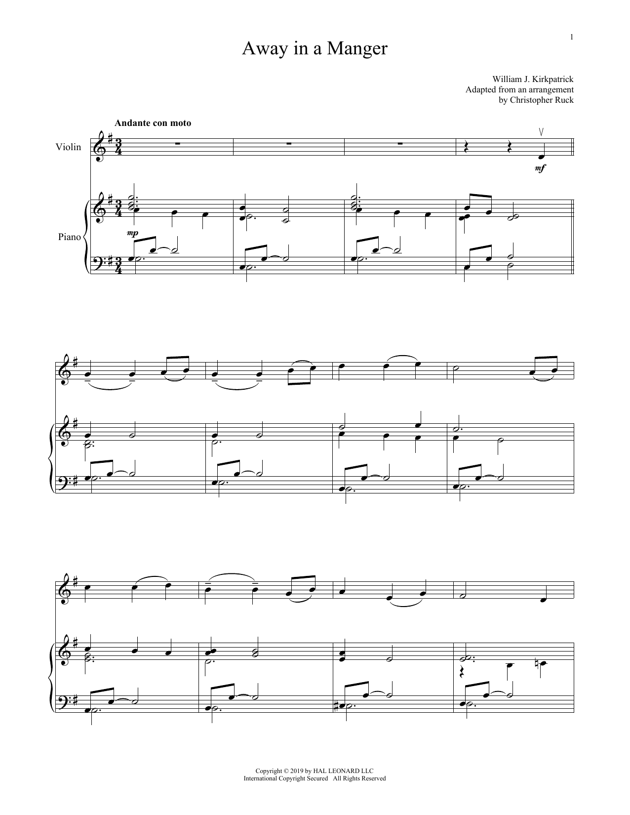 Product gallery: Page 1 of 1 Away In A Manger, Christmas Carol