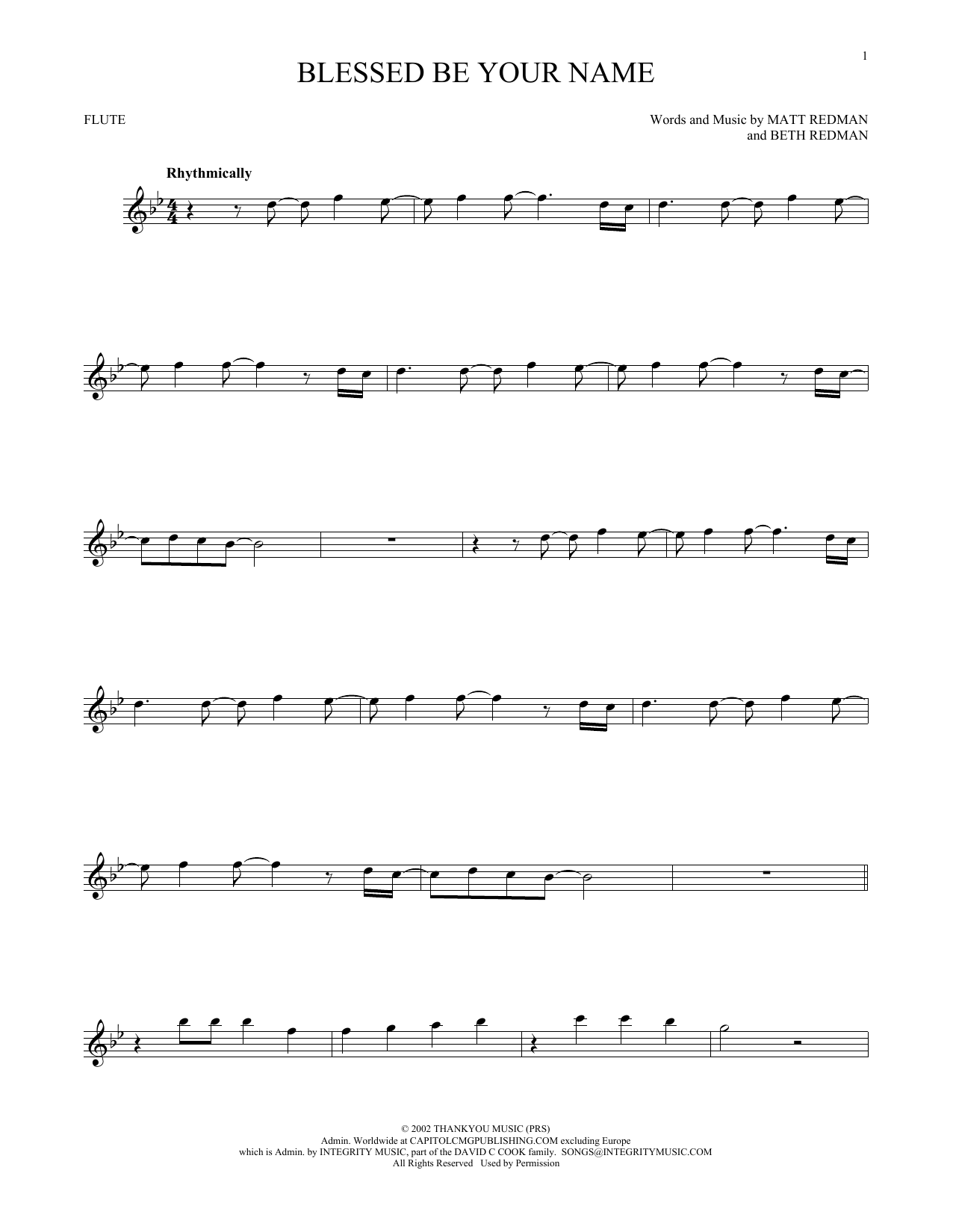 Product gallery: Page 1 of 1 Blessed Be Your Name, Matt Redman
