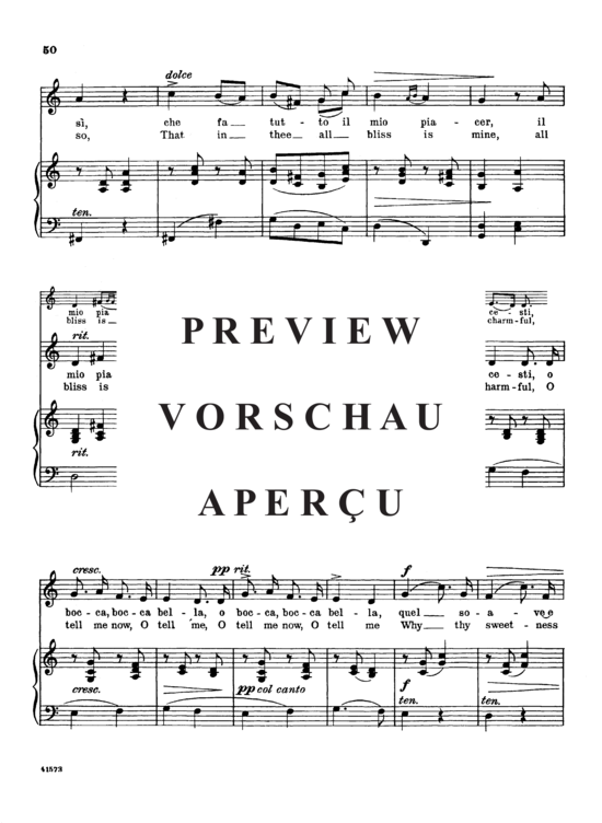 Product gallery: Page 3 of 6 Pur dicesti, o boca bella, Parisotti, Alessandro, Low Voice and Piano