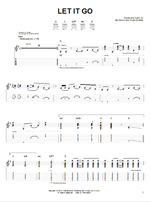 Product gallery: Page 1 of 1 Let It Go, Zac Brown Band