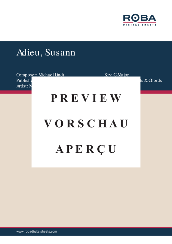 Product gallery: Page 2 of 4 Adieu, Susann , , Piano and Voice