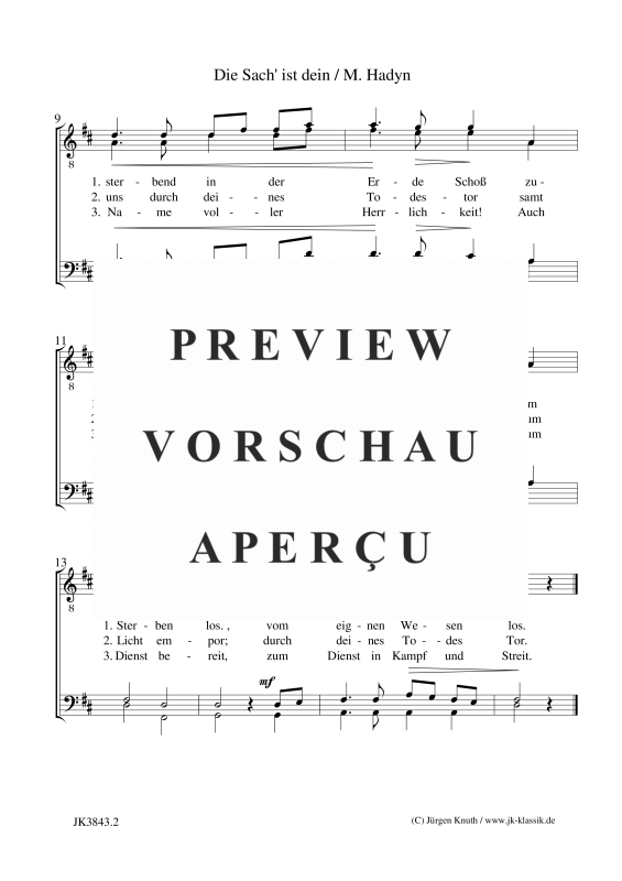 gallery: Die Sach´ ist dein, , (male choir)