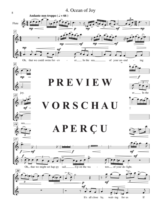 Product gallery: Page 13 of 21 Fragments of Your Ancient Name , , (High voice and flute)