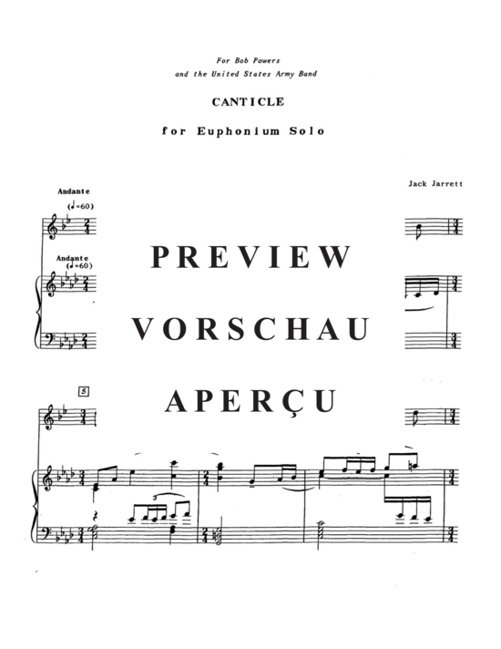 Product gallery: Page 11 of 21 Prelude and Canticle , , (euphonium + piano)