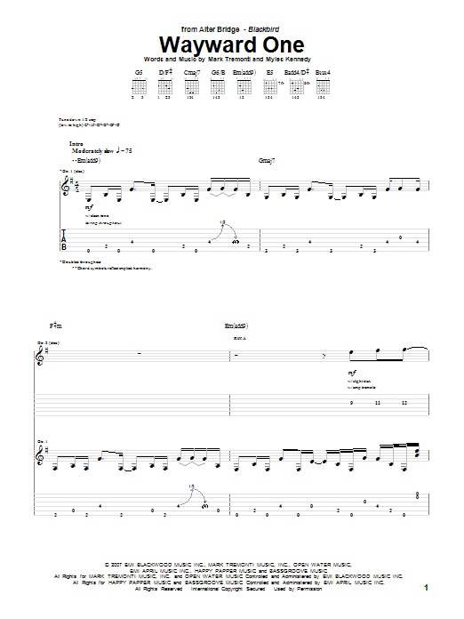 Produktgalerie: Seite 1 von 1 Wayward One, Alter Bridge, Gitarre