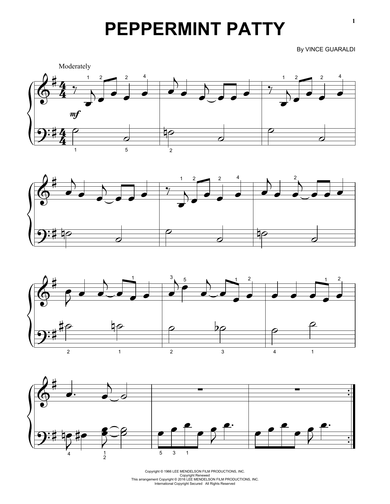 Produktgalerie: Seite 1 von 1 Peppermint Patty, Vince Guaraldi, Klavier