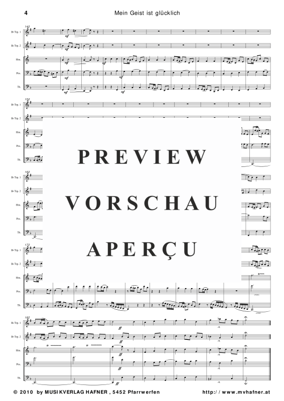 gallery: Mein Geist ist glücklich, , (Blechbläser Quintett)