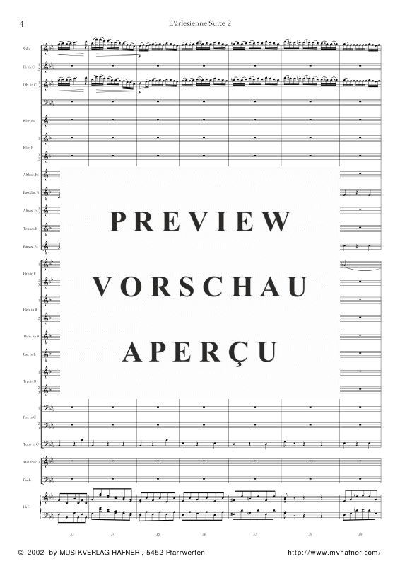 Product gallery: Page 9 of 11 Làrlesienne Suite Nr.2 - Menuett, , (large wind orchestra)