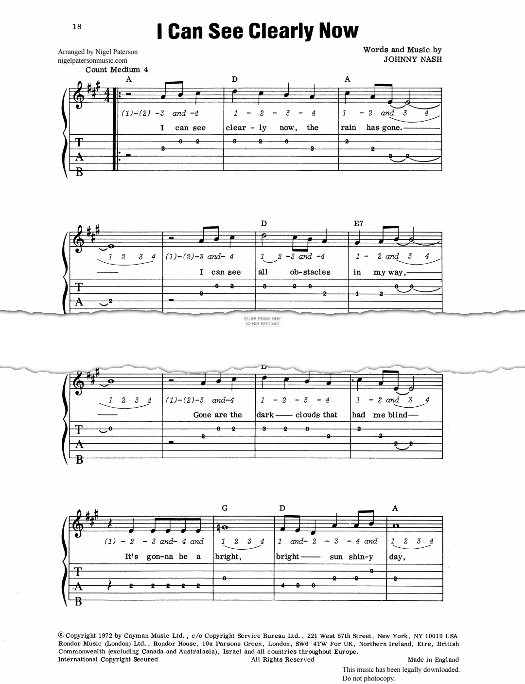 Product gallery: Page 1 of 1 I Can See Clearly Now, Johnny Nash