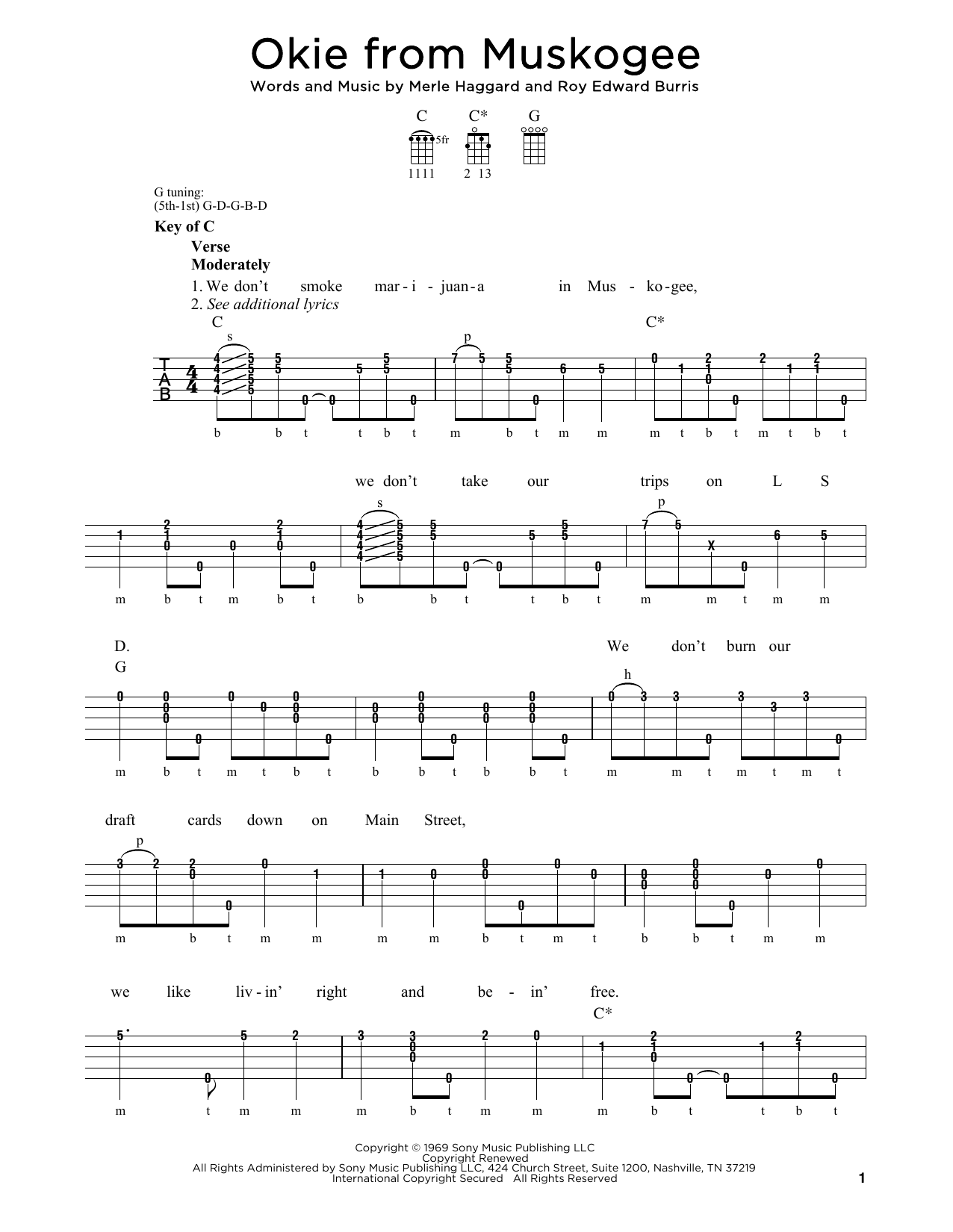 Produktgalerie: Seite 1 von 1 Okie From Muskogee, Merle Haggard, Banjo