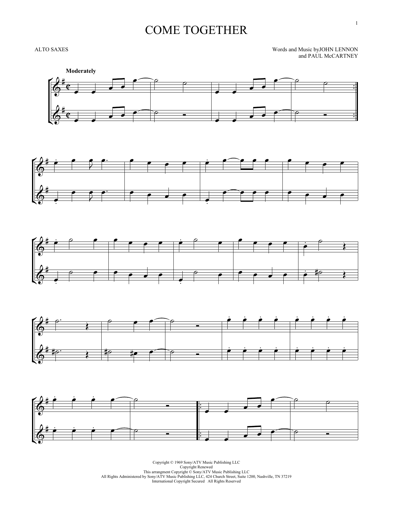 Product gallery: Page 1 of 1 Come Together, The Beatles