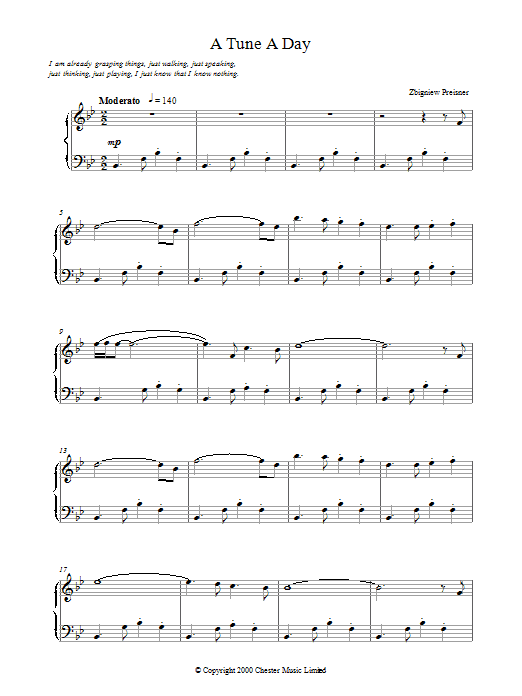 Product gallery: Page 1 of 1 A Tune a Day, Zbigniew Preisner