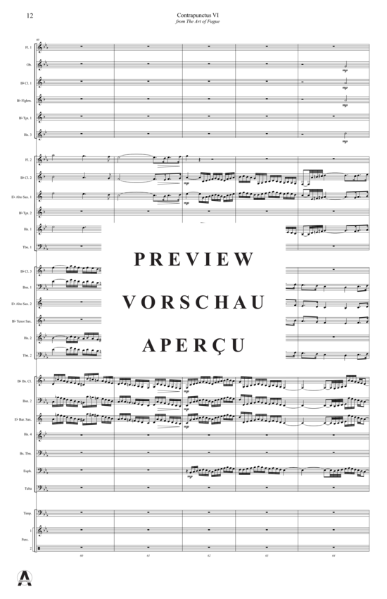 Produktgalerie: Seite 15 von 18 Contrapunctus 6 aus Kunst der Fuge , , (Concert Band)