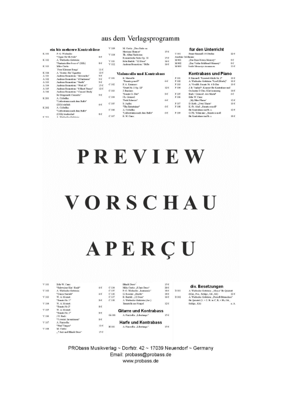 gallery: Capriccio für Kontrabass, , Double Bass Solo