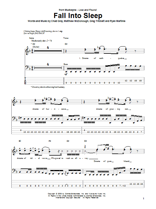 Produktgalerie: Seite 1 von 1 Fall Into Sleep, Mudvayne, E-Bass