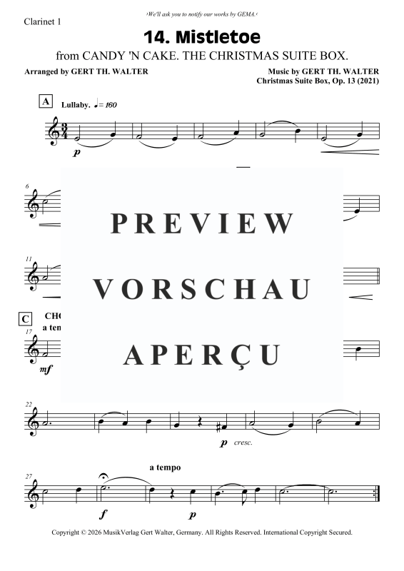 Produktgalerie: Seite 4 von 6 Mistletoe, , Klarinetten Trio