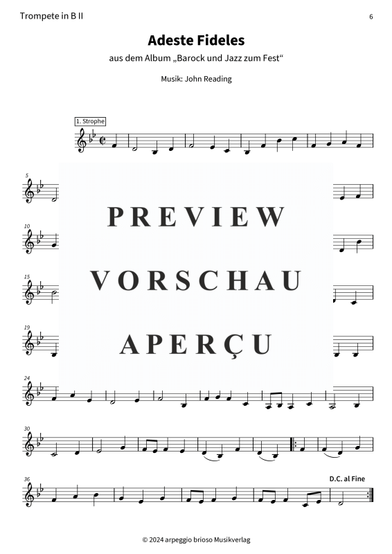 Produktgalerie: Seite 8 von 8 Adeste Fideles - aus dem Album Barock und Jazz zum Fest, , (Trompeten Duett)