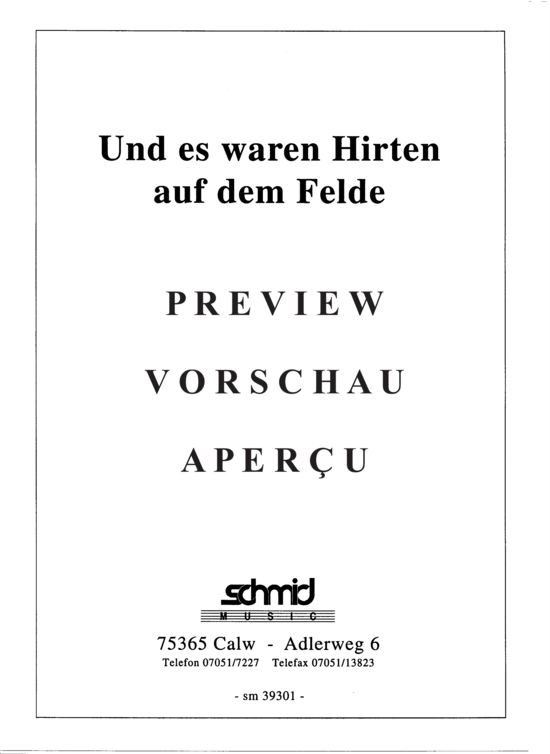 gallery: Und es waren Hirten auf dem Felde , , (Klavier Solo)