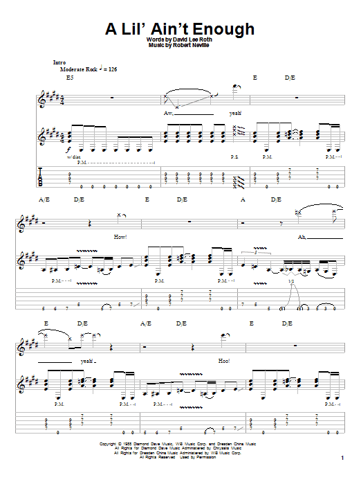 Produktgalerie: Seite 1 von 1 A Lil' Ain't Enough, David Lee Roth, Gitarre