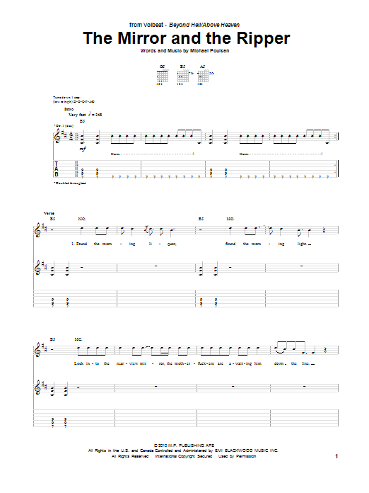 Produktgalerie: Seite 1 von 1 The Mirror And The Ripper, Volbeat, Gitarre