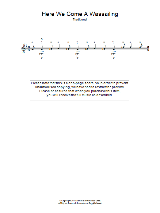 Product gallery: Page 1 of 1 Here We Come A-Wassailing, Traditional