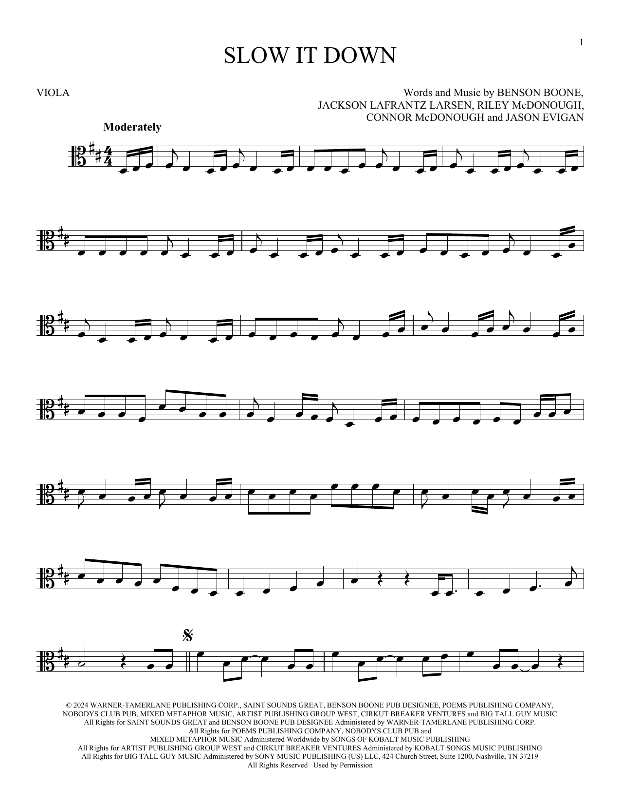 Product gallery: Page 1 of 1 Slow It Down, Benson Boone