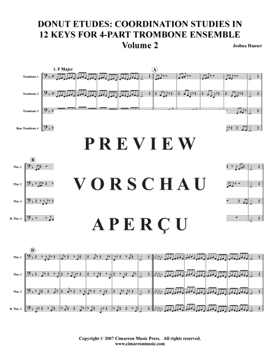Product gallery: Page 2 of 21 Donut Etudes Vol 2 , , (Trombone Quartet)