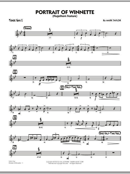 Produktgalerie: Seite 1 von 1 Portrait Of Winnette - Tenor Sax 2, 