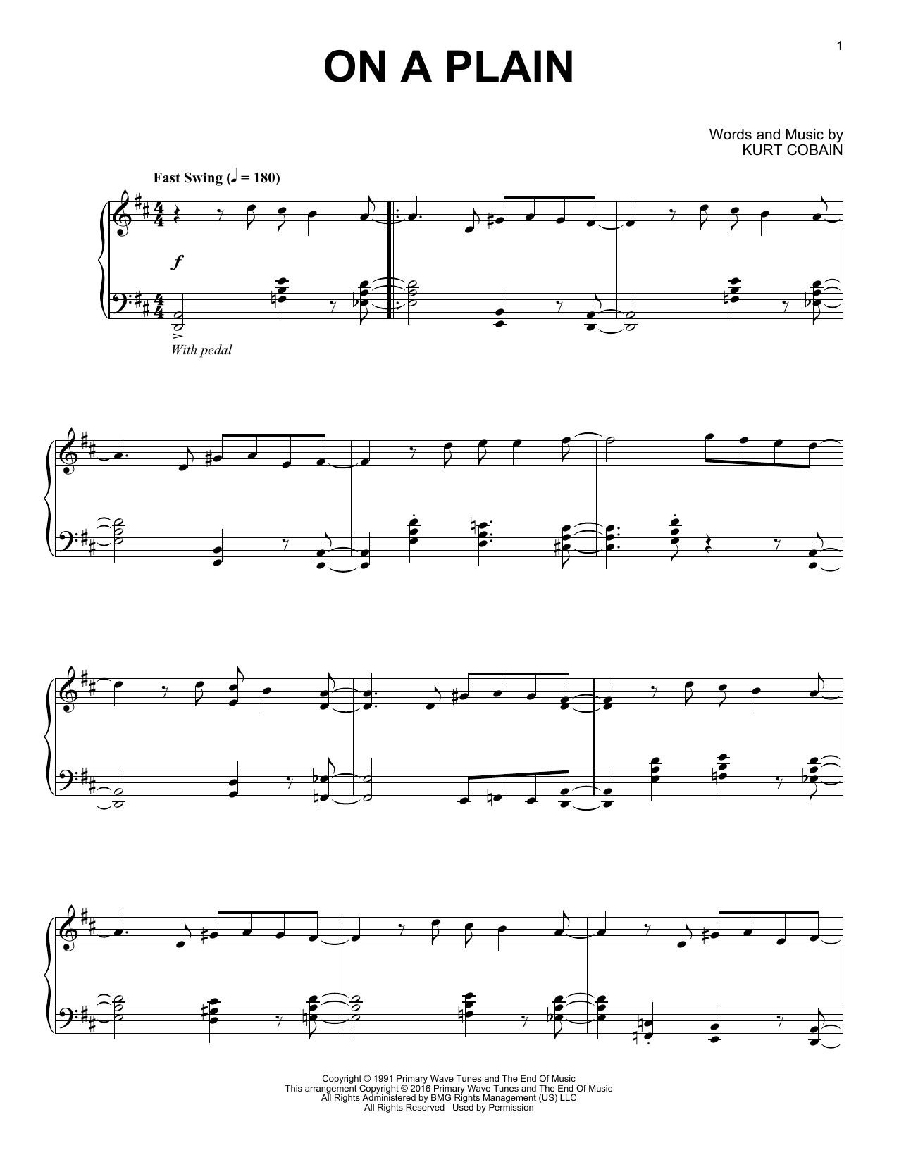 Produktgalerie: Seite 1 von 1 On A Plain [Jazz version], Nirvana, Klavier