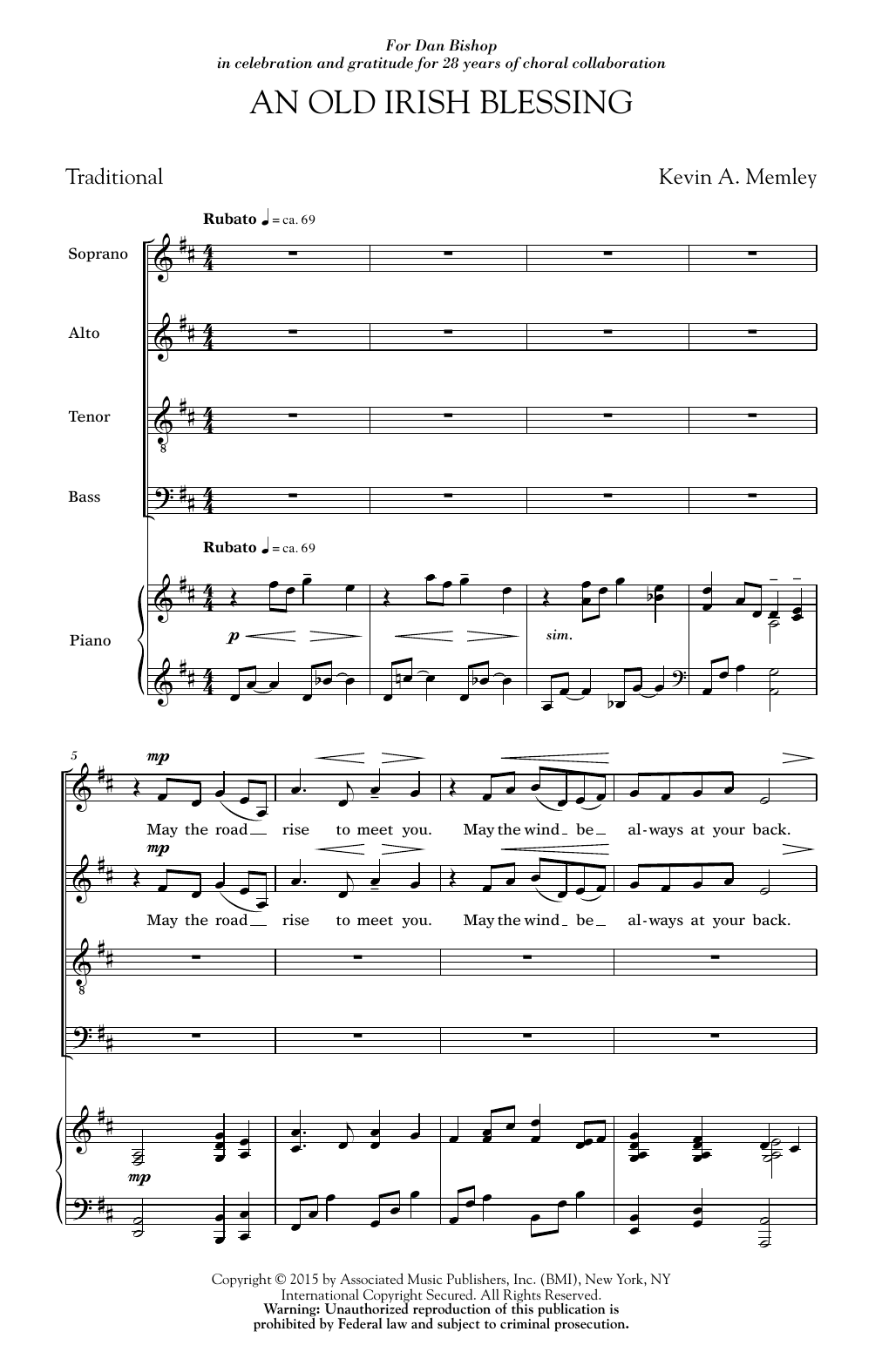 Produktgalerie: Seite 1 von 1 An Old Irish Blessing, Kevin Memley, Chor