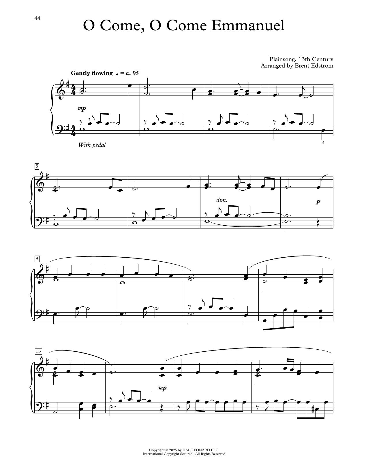 Produktgalerie: Seite 1 von 1 O Come, O Come Emmanuel (arr. Brent Edstrom), Plainsong, 13th Century, Klavier