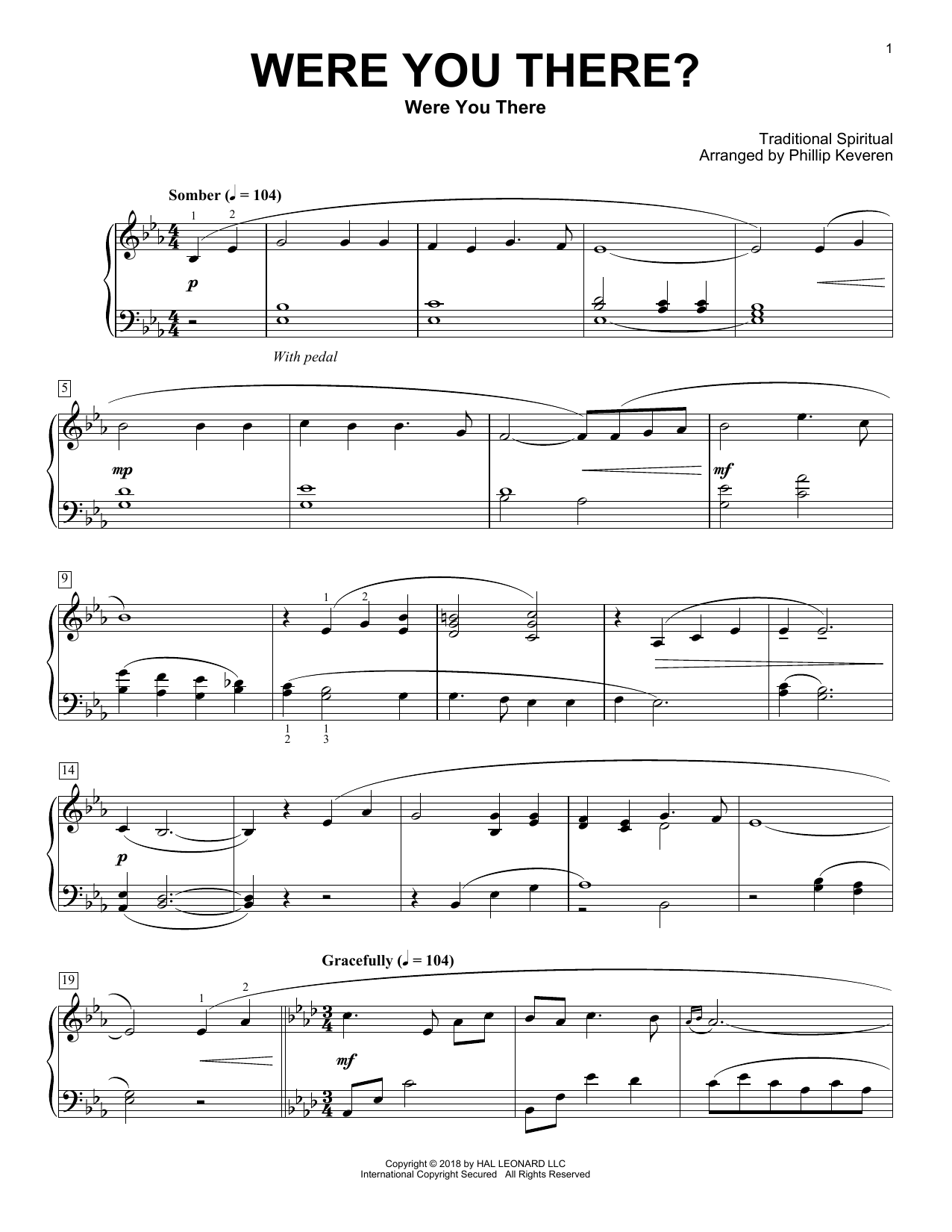 Produktbild zu: Were You There? [Classical version] (arr. Phillip Keveren)